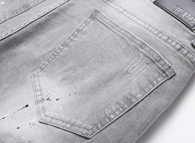 Men's Slim Fashion Ripped Straight