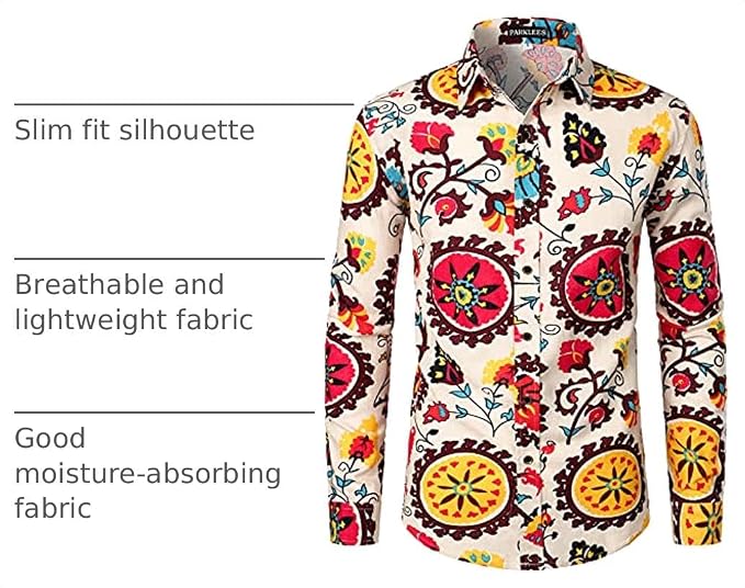 Parklees Men's 70s Hippie Vintage