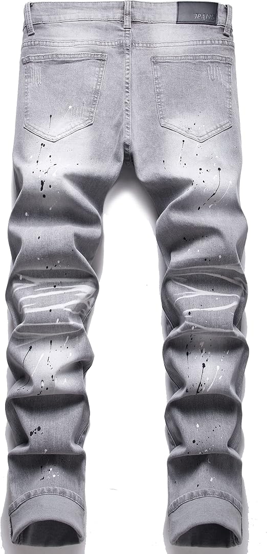 Men's Slim Fashion Ripped Straight