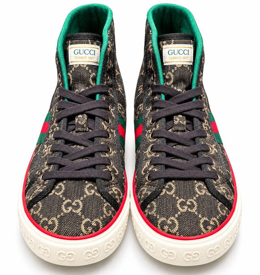 Gucci Tennis 1977 Men's High Top ( Pre Owned )