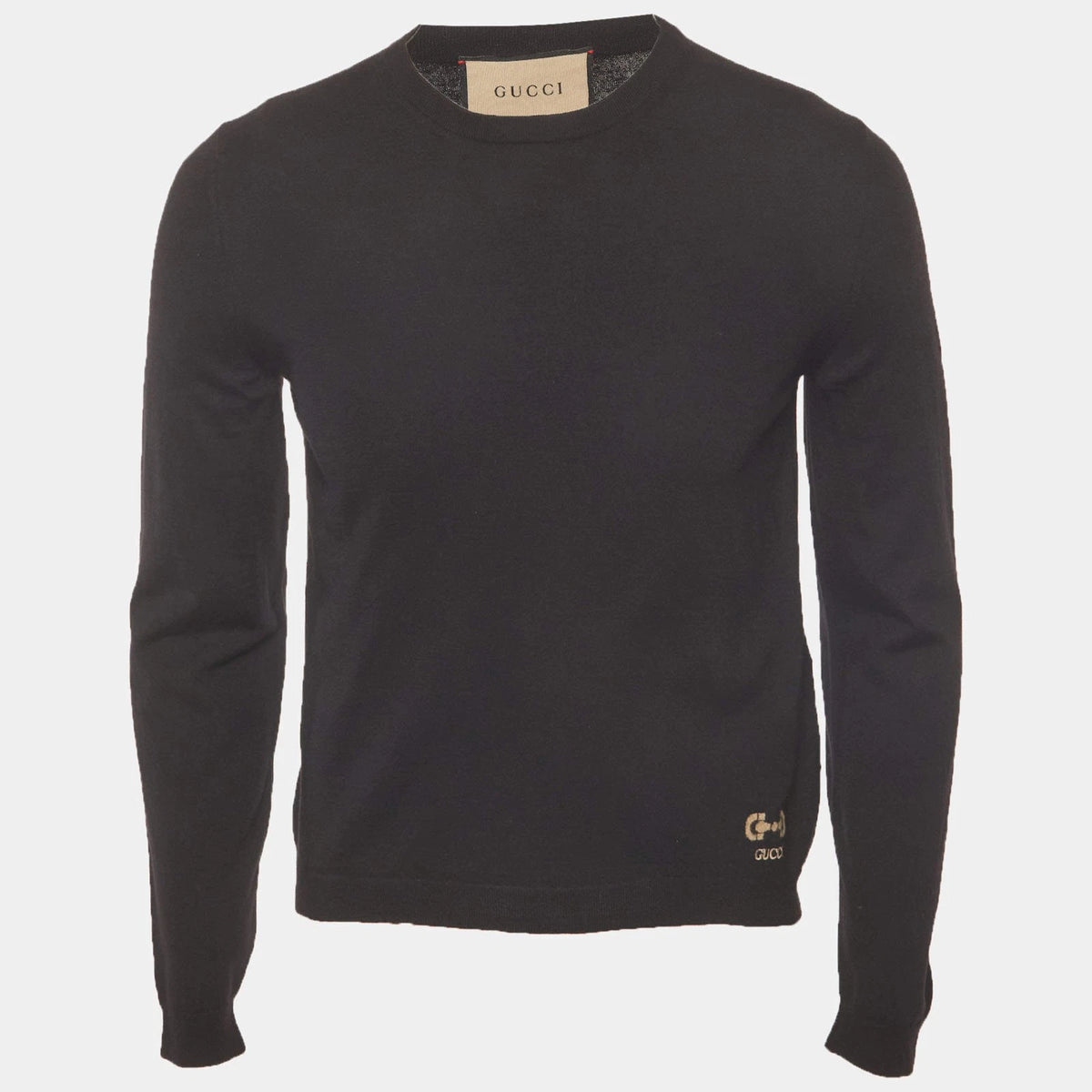 Gucci Black Logo Intarsia ( Like New )