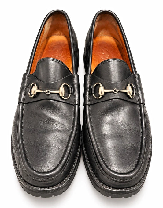 Gucci Men's Black Leather Horsebit ( Like New )