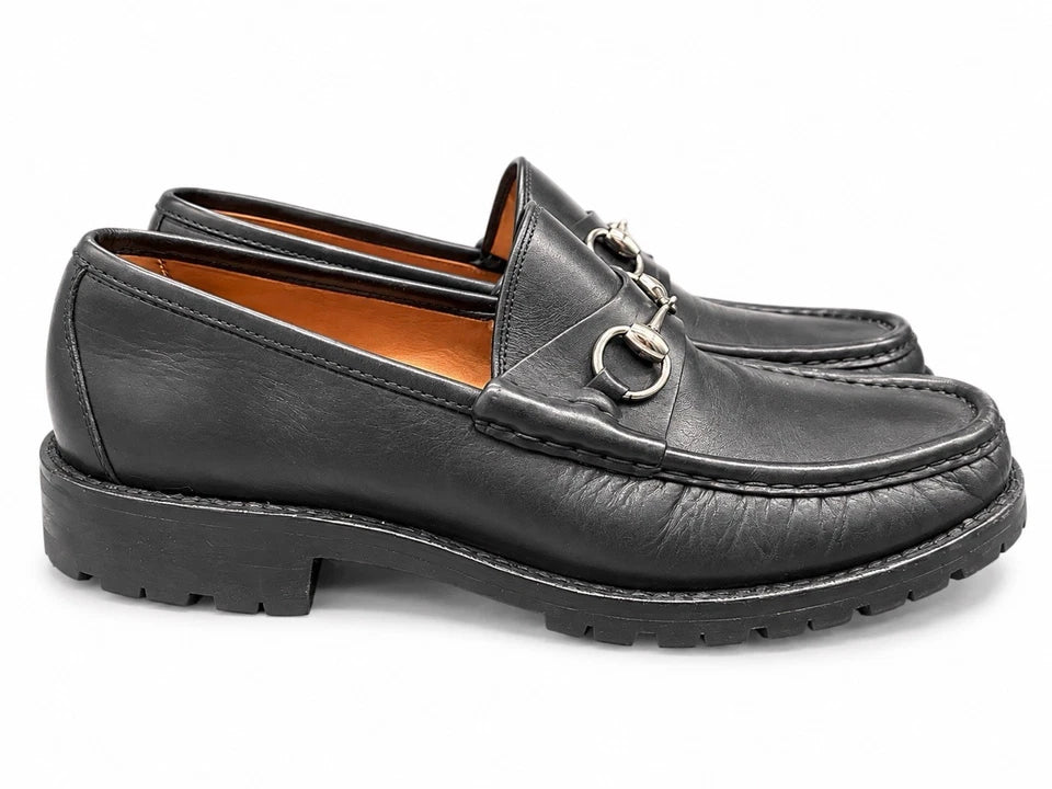 Gucci Men's Black Leather Horsebit ( Like New )