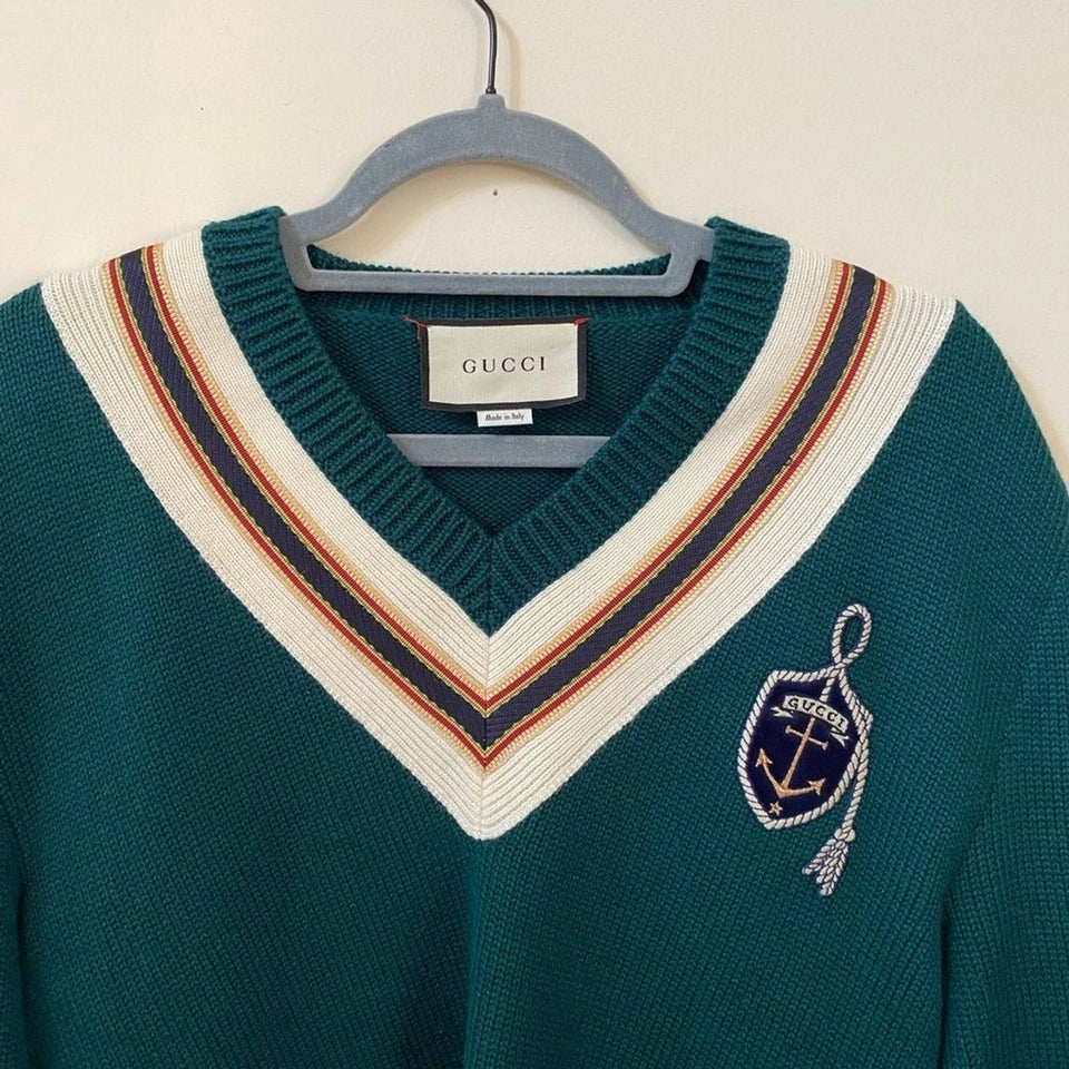 Gucci Varsity College Anchor ( Pre Owned )