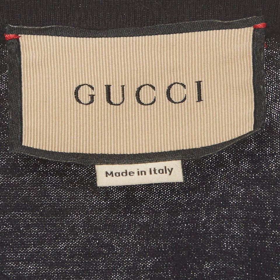 Gucci Black Logo Intarsia ( Like New )